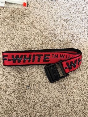 Off-White Red and Black Belt